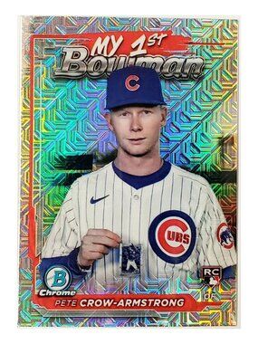PETE CROW-ARMSTRONG ROOKIE "MY 1ST BOWMAN" MOJO REFRACTOR 2024 BOWMAN CHROME
